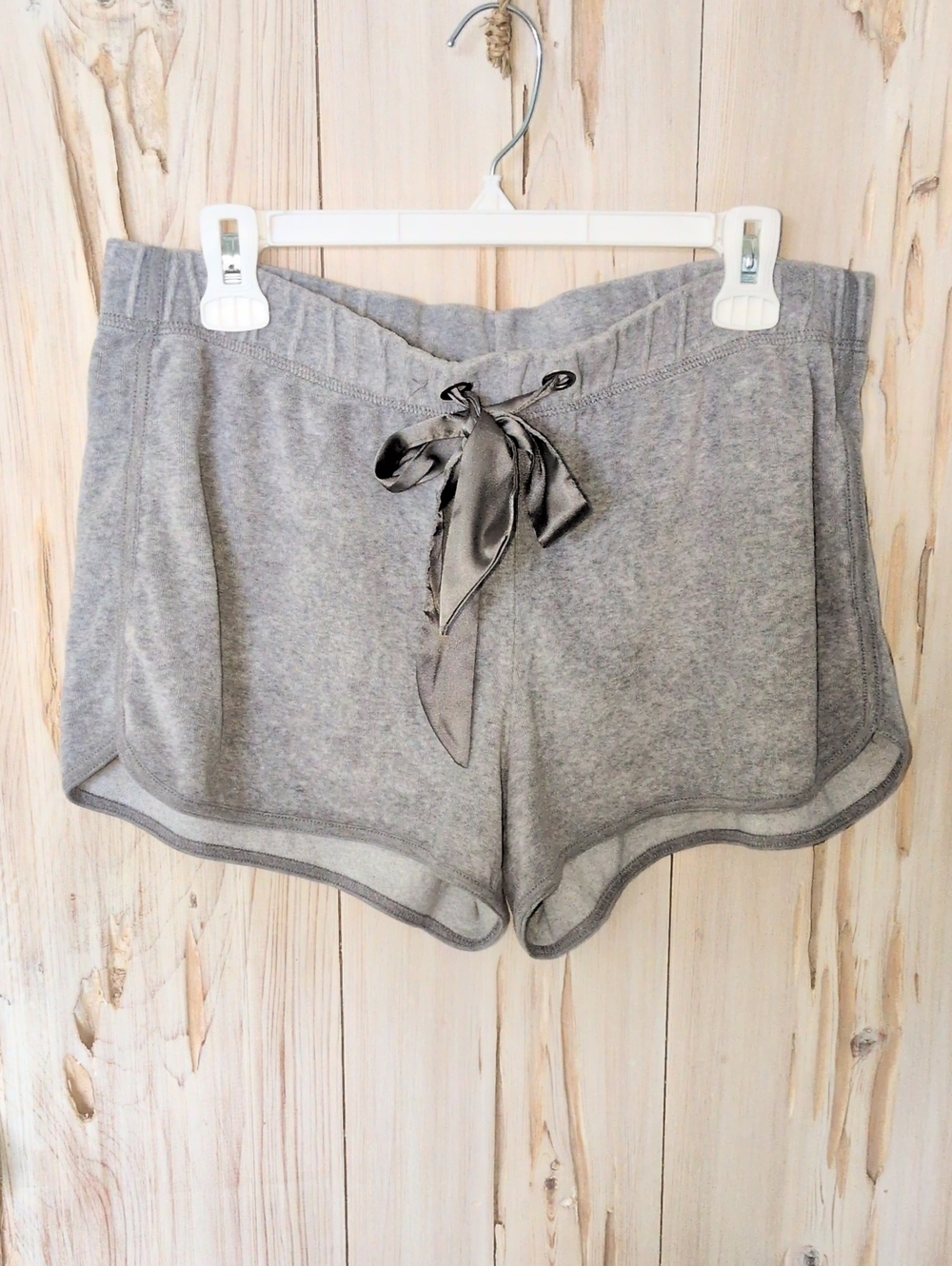 Grey Velour Green tea Lounge Shorts